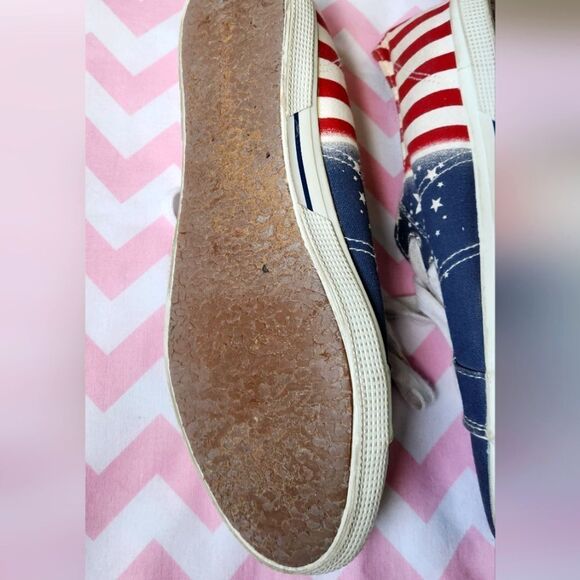 Superga 4th of July kicks RED WHITE BLUE Size 10 - Picture 5 of 7